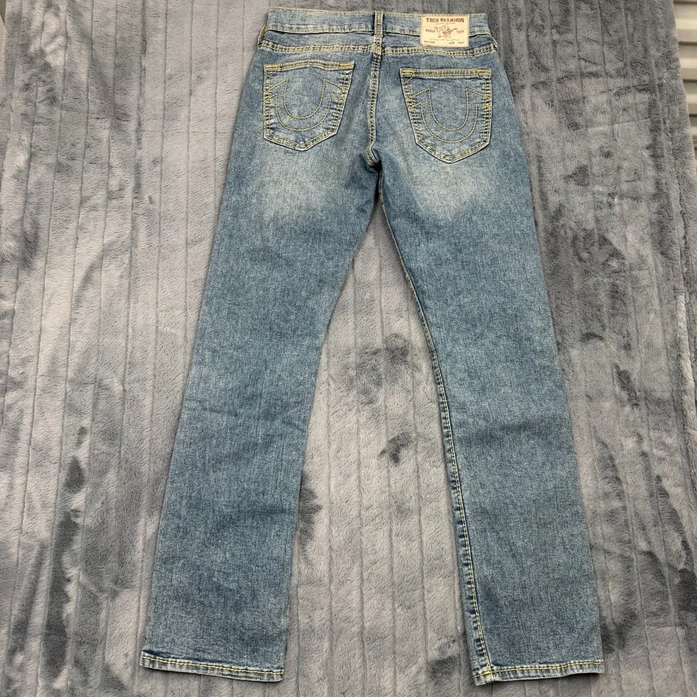 True Religion Ricky Relaxed Straight Jeans Mens 30 Medium Wash Blue 10528